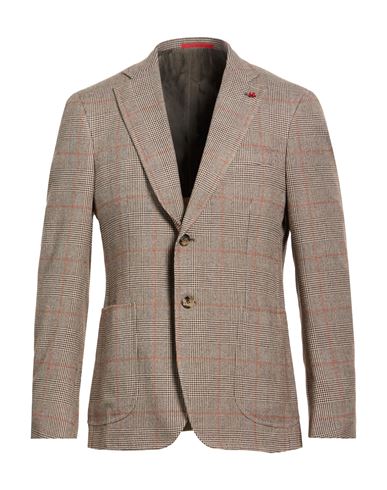 Man Blazer Sand Size 40 Wool, Cotton