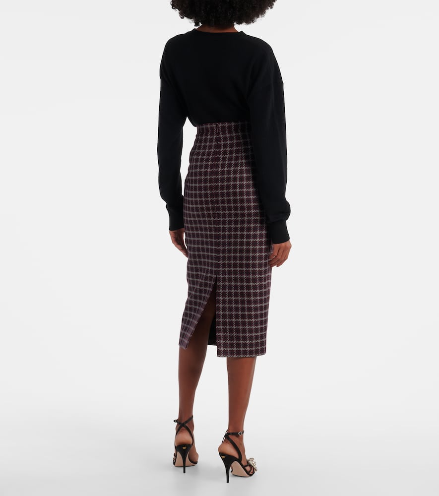 Lorelei houndstooth genzianella pencil skirt