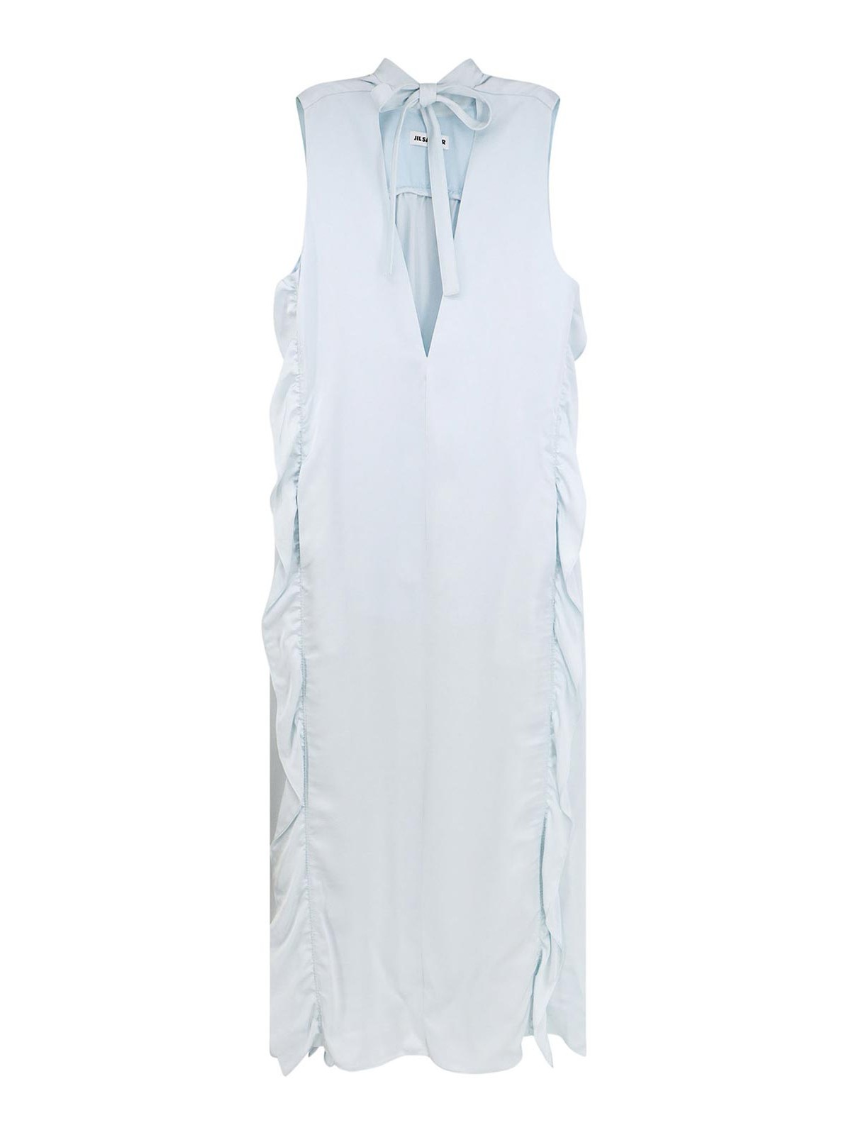 Viscose Dress With Lateral Rouches