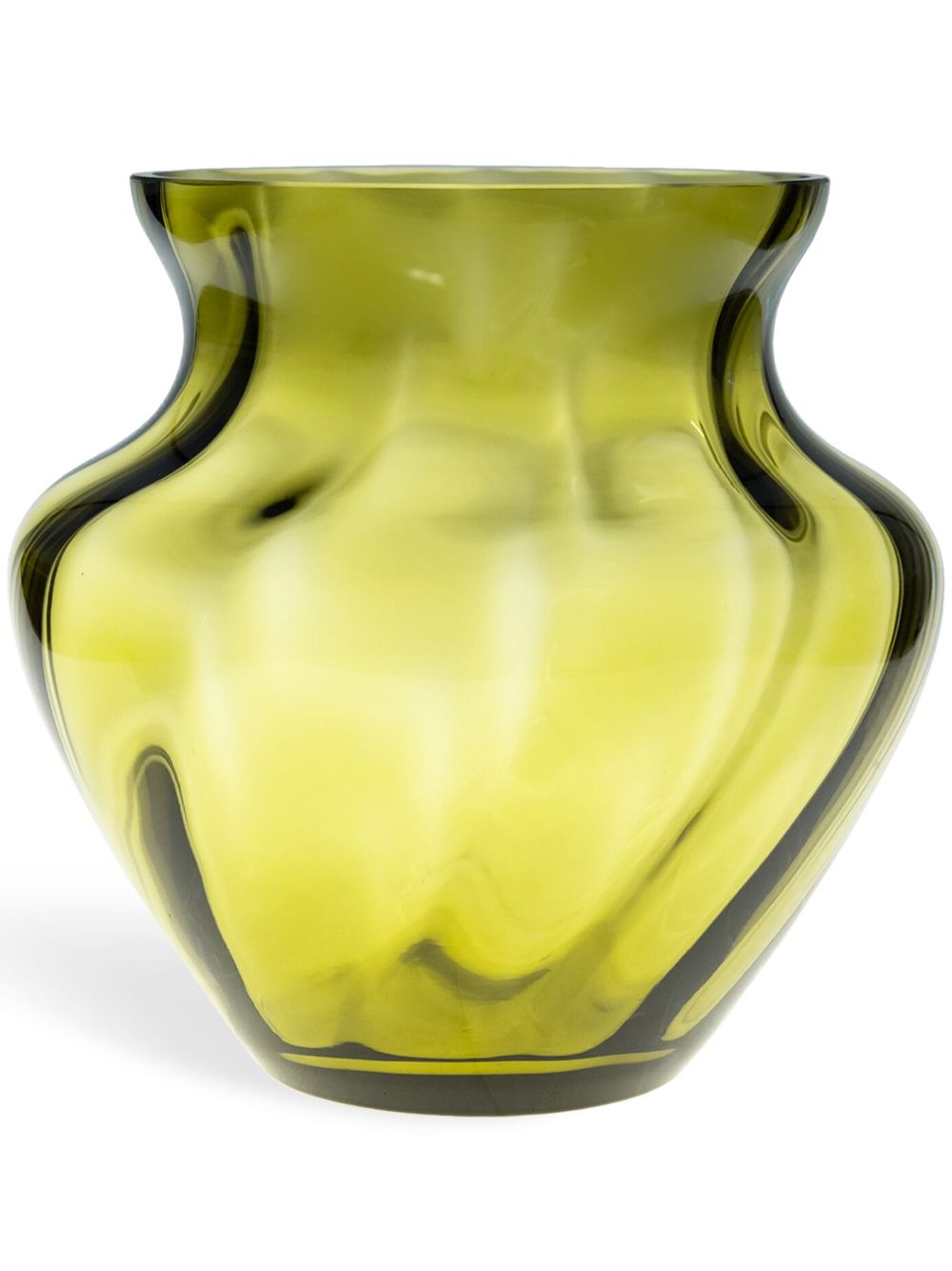 Marika glass vase (22cm x 23cm) - Green