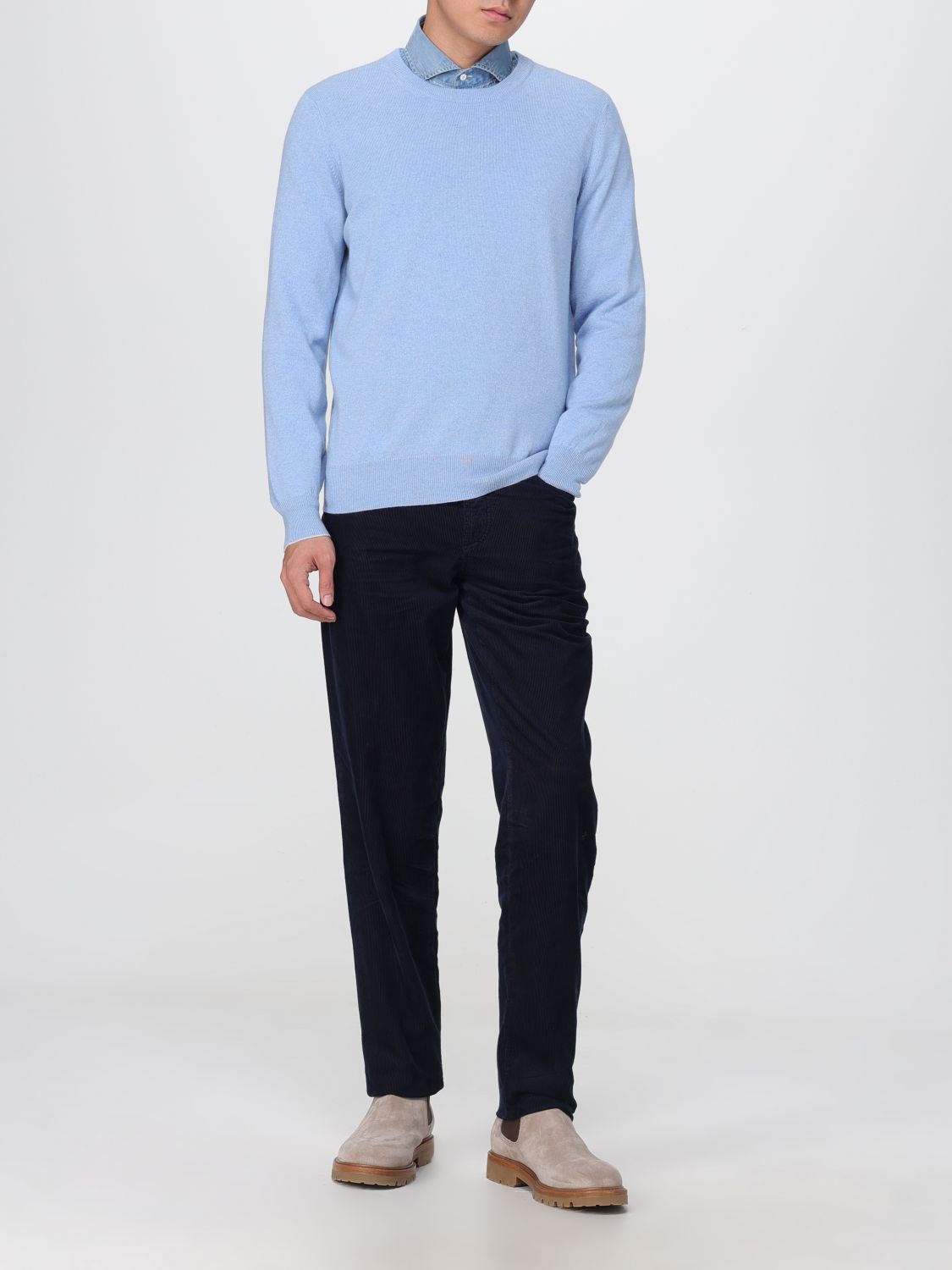 Sweater Men color Gnawed Blue