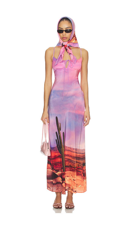 Leslie Amon x REVOLVE Timeless Palm Spring Dress With Head Scarf in Palm Spring. S also in XS, M