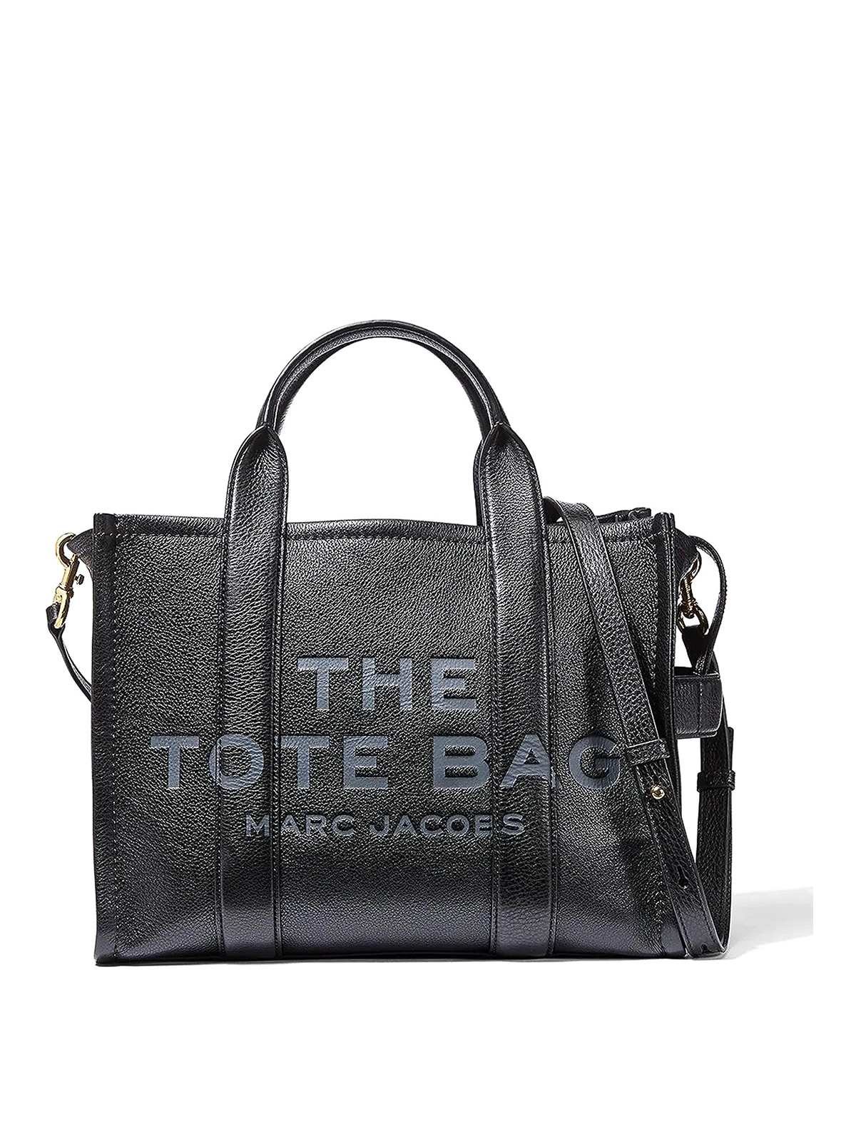The Leather Medium Tote Black Handbag