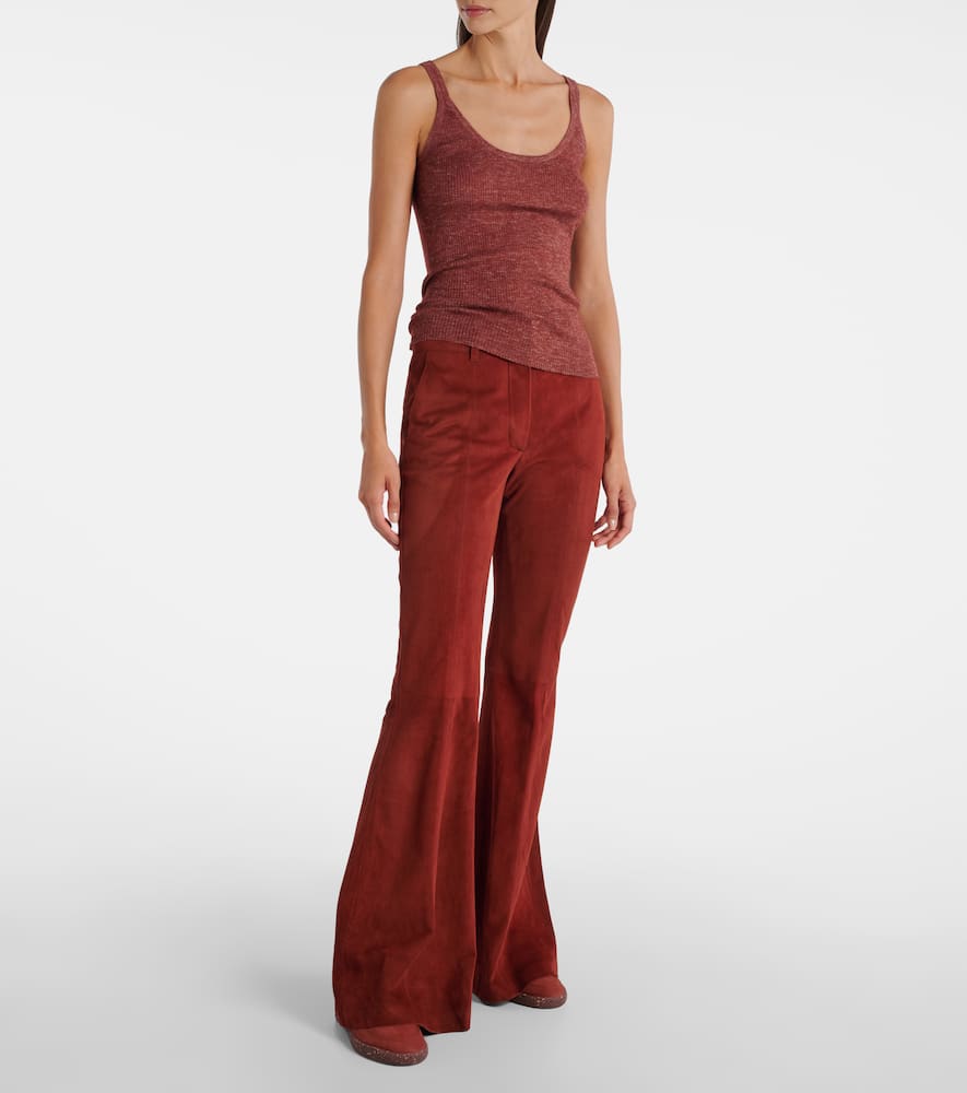 Rhein suede flared pants