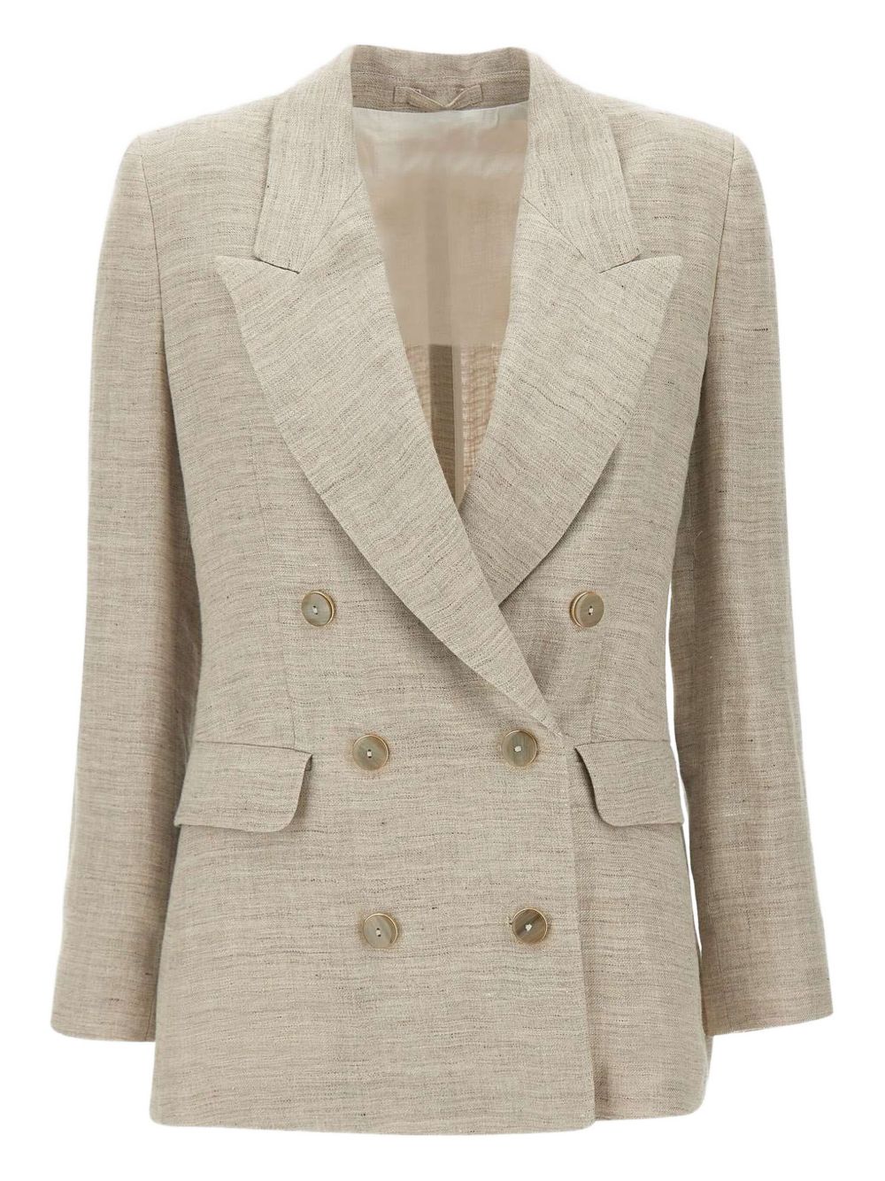 Marella linen blazer - Neutrals
