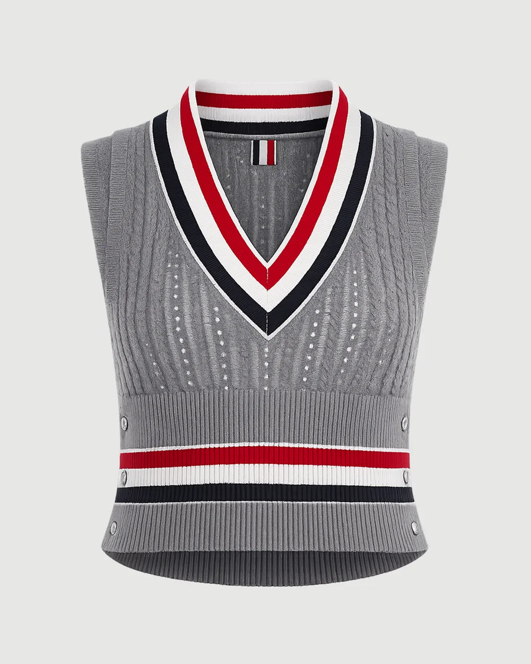 Baby Ladder Cable V-Neck Vest