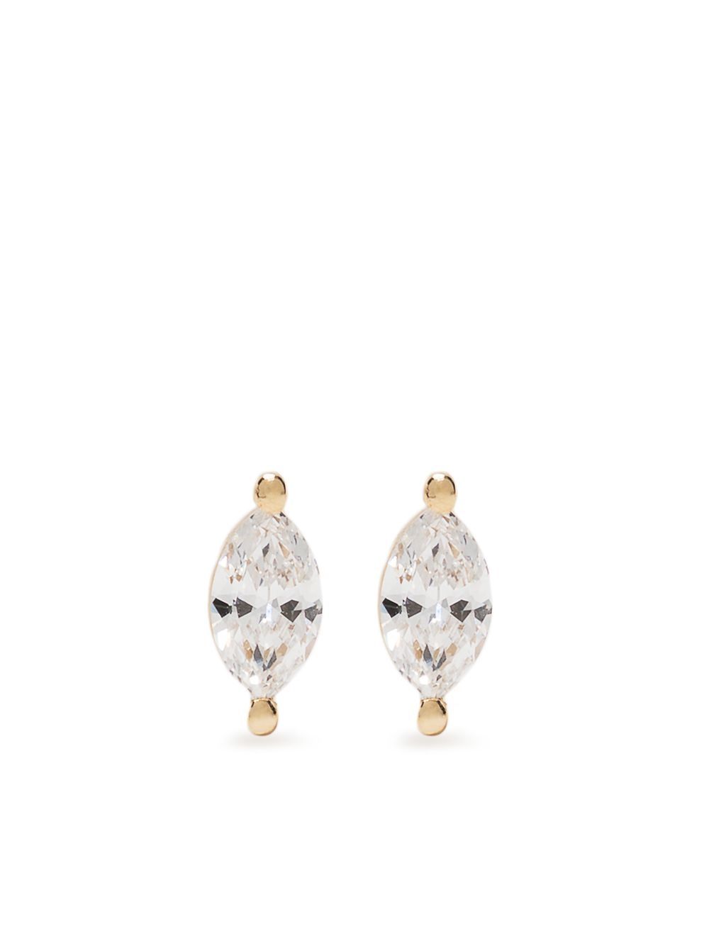 14kt yellow gold diamond stud earring