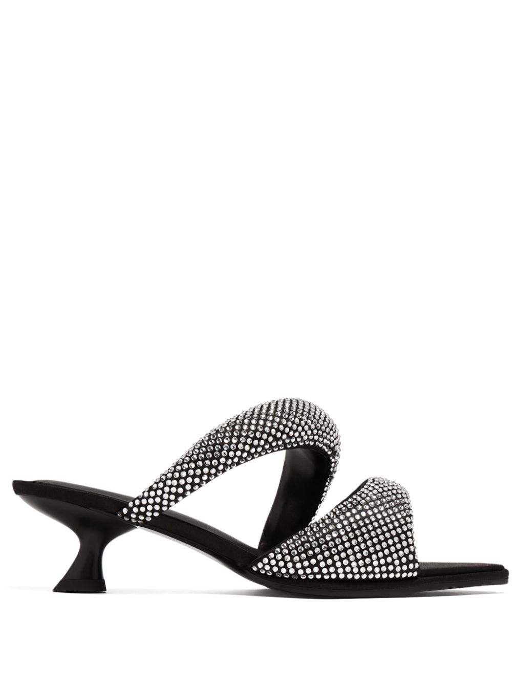 Sara 50mm crystal-embellished mules - Black