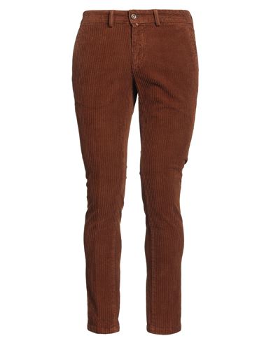 Man Pants Brown Size 28 Cotton, Elastane