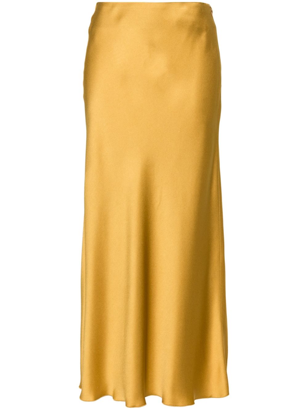 Flared crepe midi skirt - Yellow