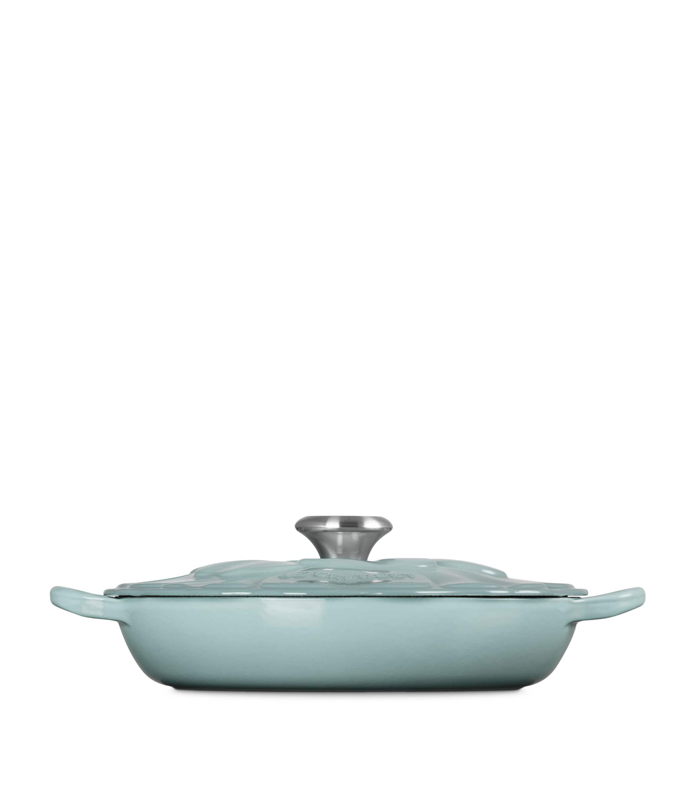 Cast Iron Petal Shallow Casserole Dish