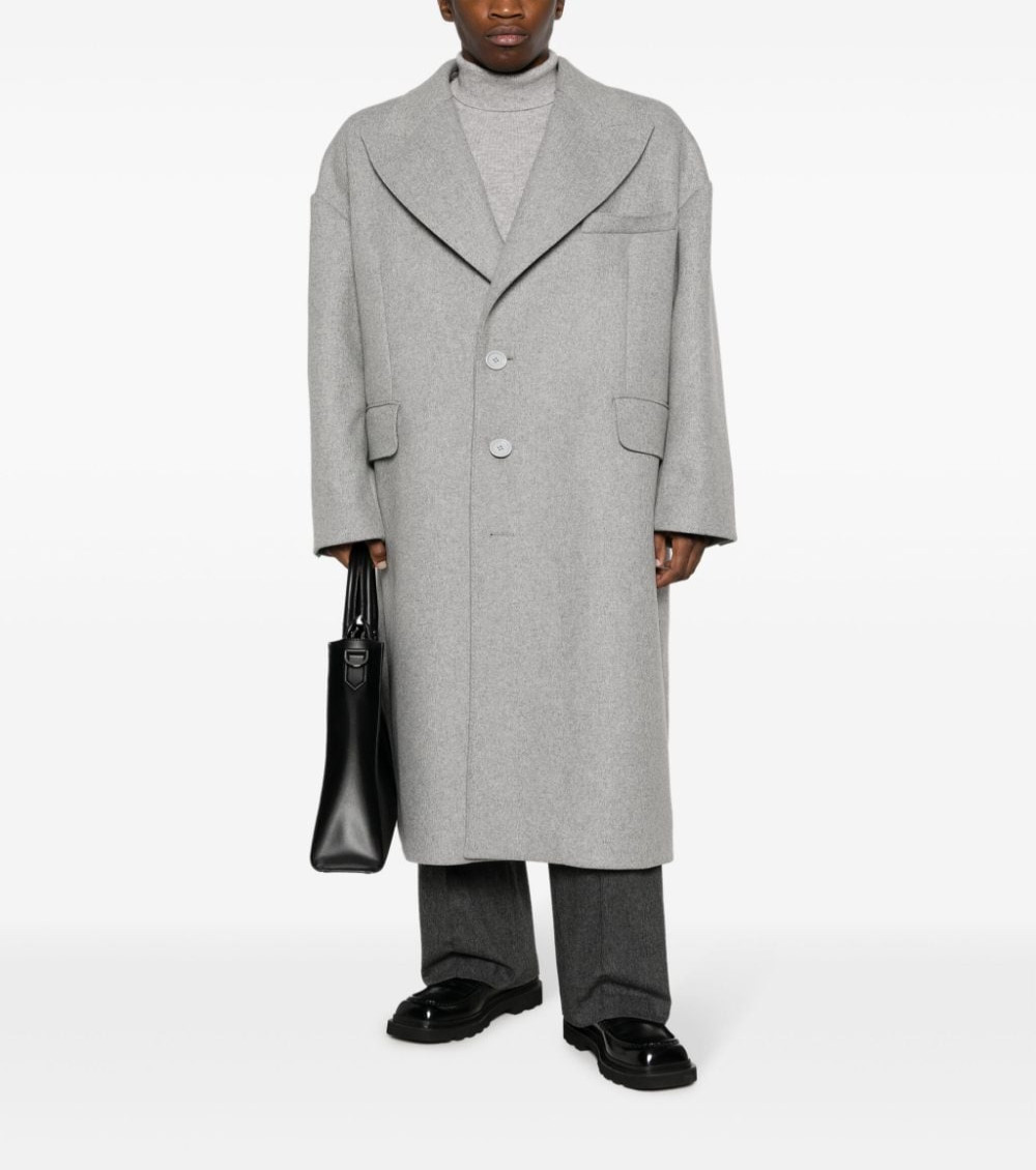 Single-breasted Wool Coat