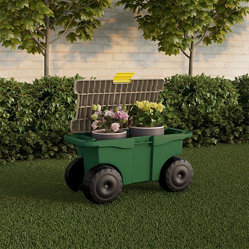 Garden Storage Wagon Cart with Seat