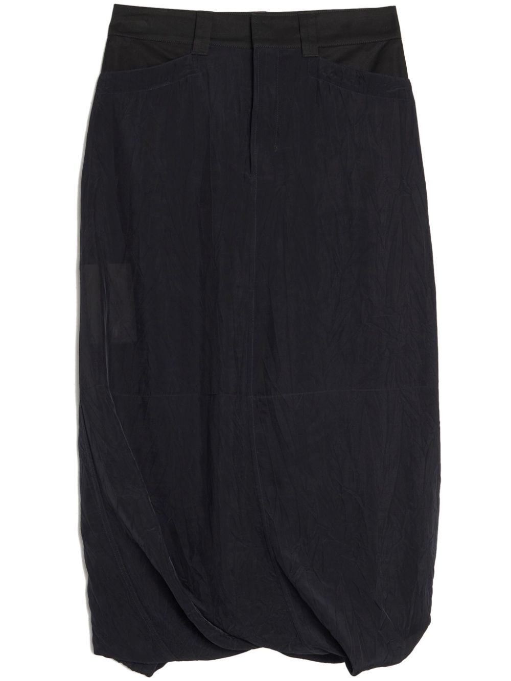 Twisted hem draped skirt - Blue