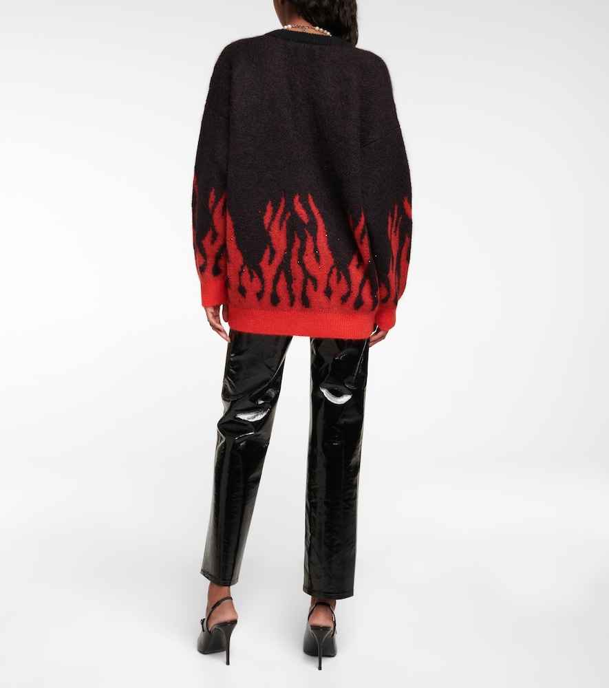 Embellished jacquard cardigan