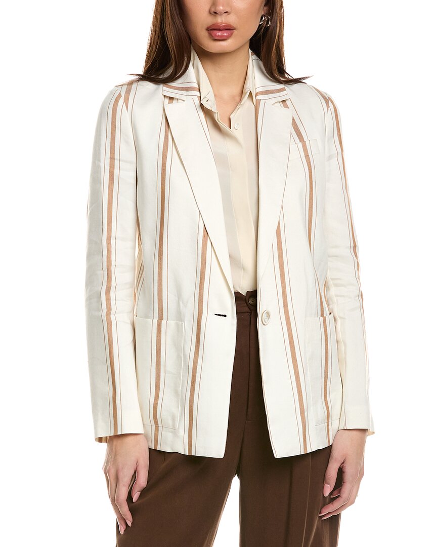 Linen & Silk-Blend Blazer