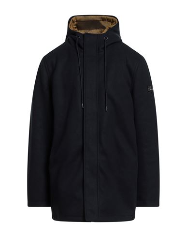 Jeans Man Coat Navy Size 3XL Polyester, Viscose, Wool