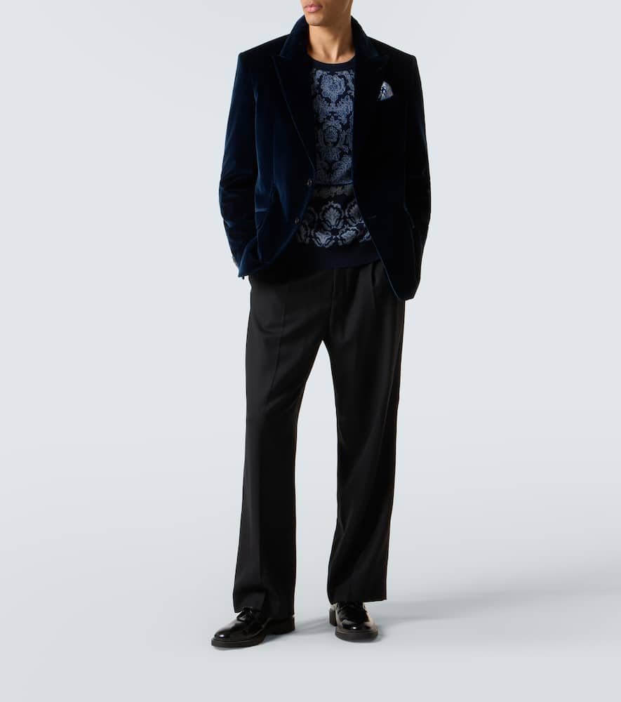 Cotton velvet blazer