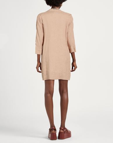 Woman Mini dress Sand Size 6 Linen