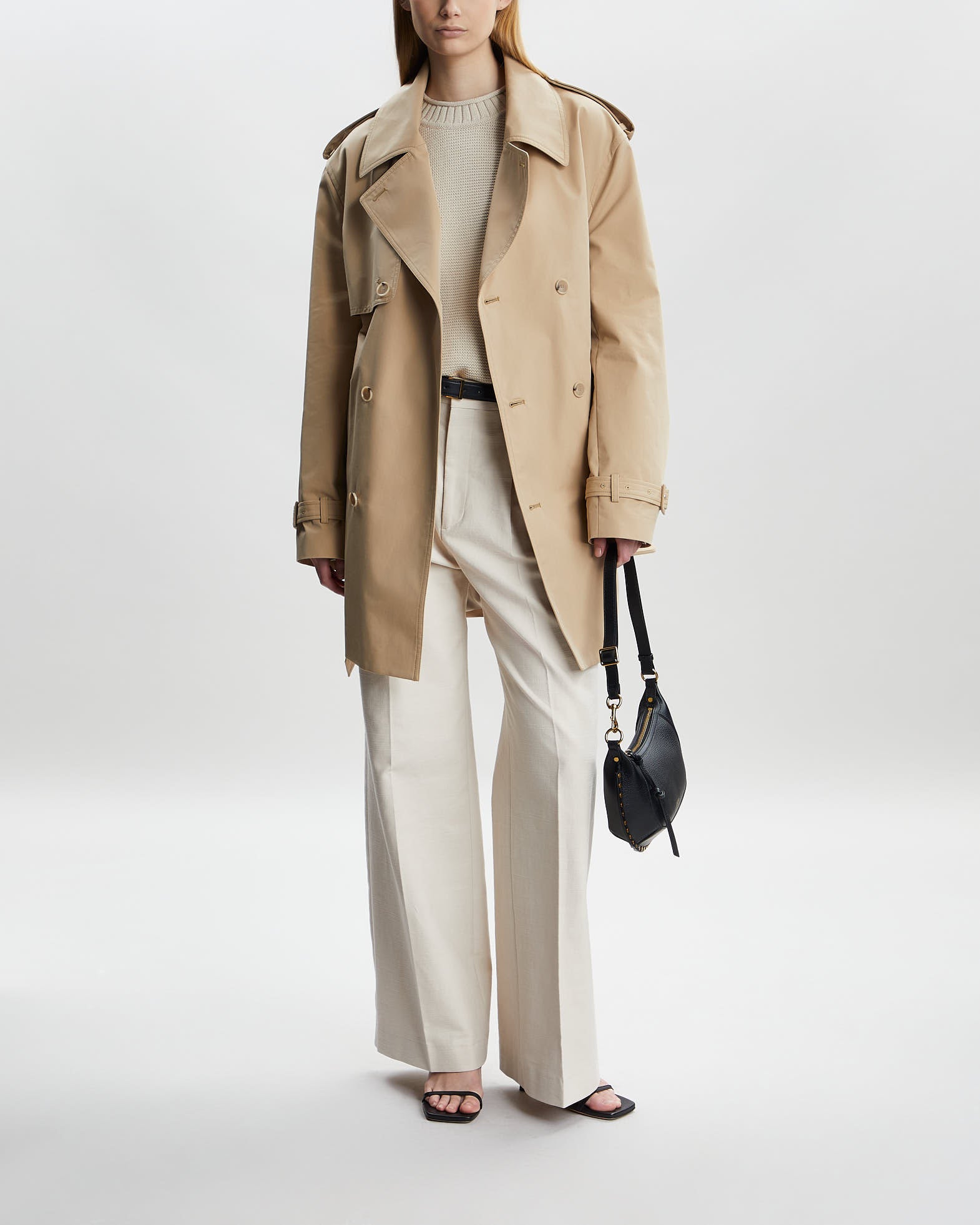 Filippa K Coat Short Trench Sand