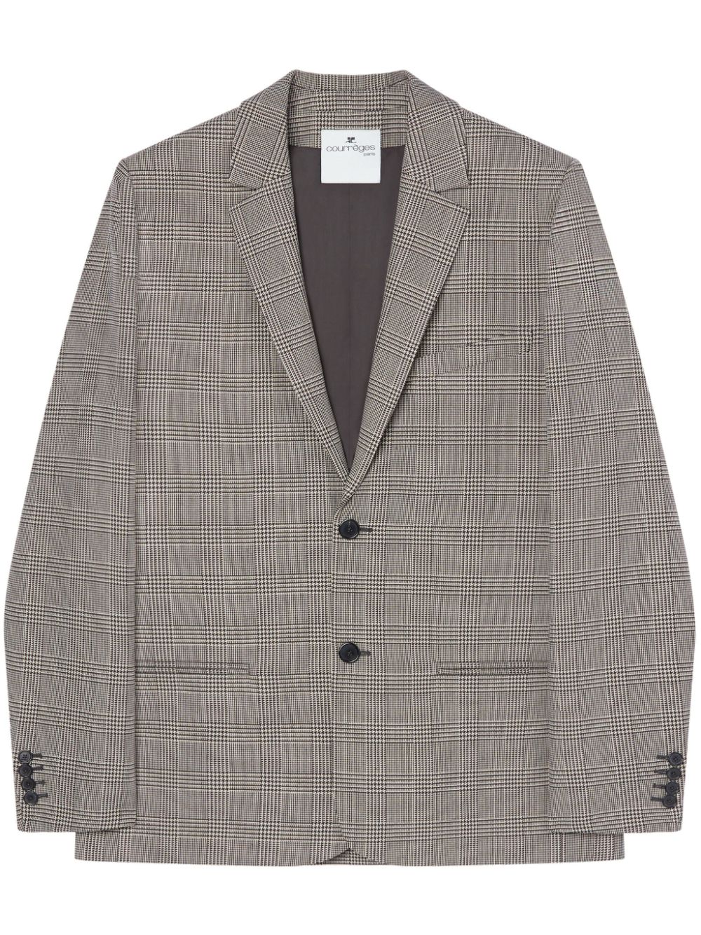 Prince of Wales-patterned blazer - Black
