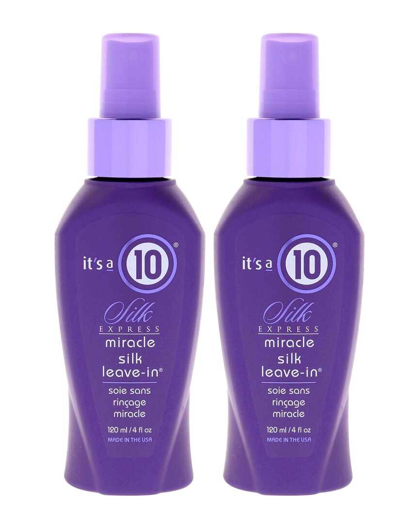 It's A 10 Unisex 4Oz Silk Express Miracle Silk Leave-In Conditioner - Pack Of 2