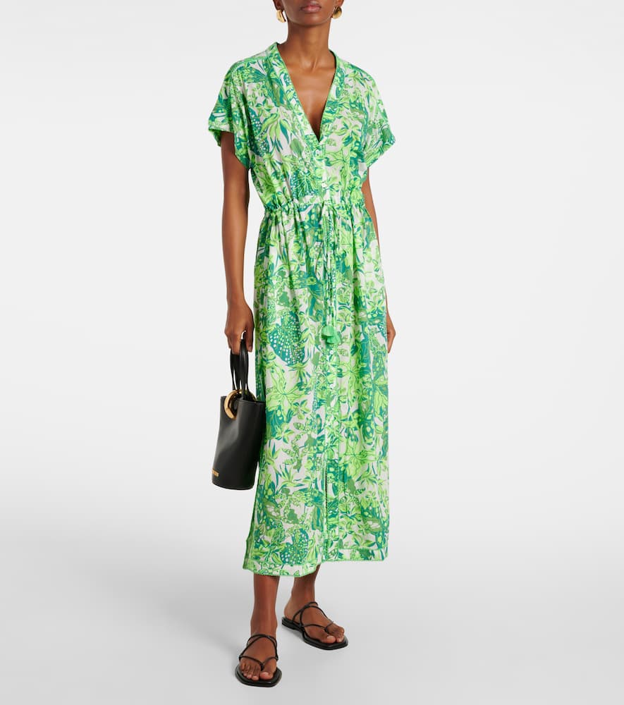 Clea printed halterneck maxi dress