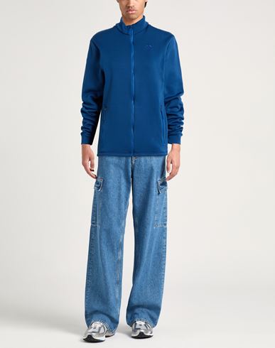 Man Sweatshirt Navy Size S Recycled polyester, Elastane