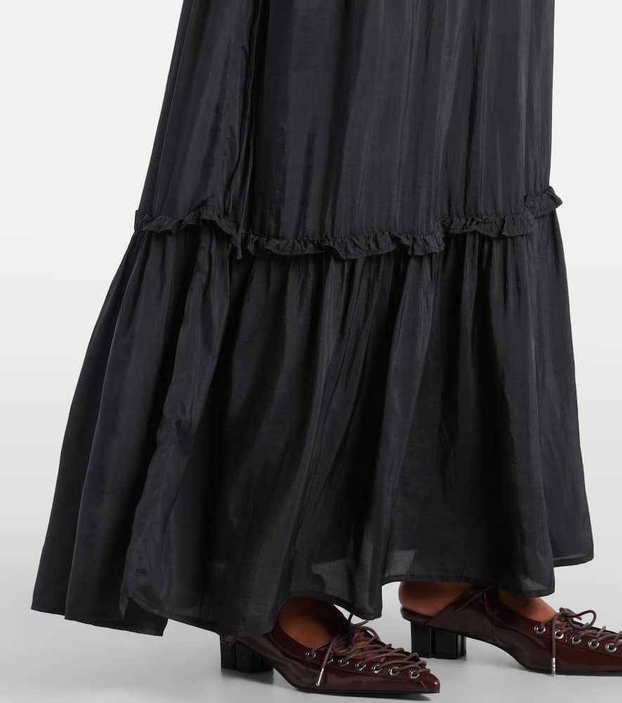 Smocked tiered maxi dress