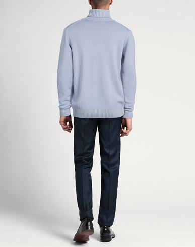 Man Turtleneck Sky blue Size 46 Merino Wool