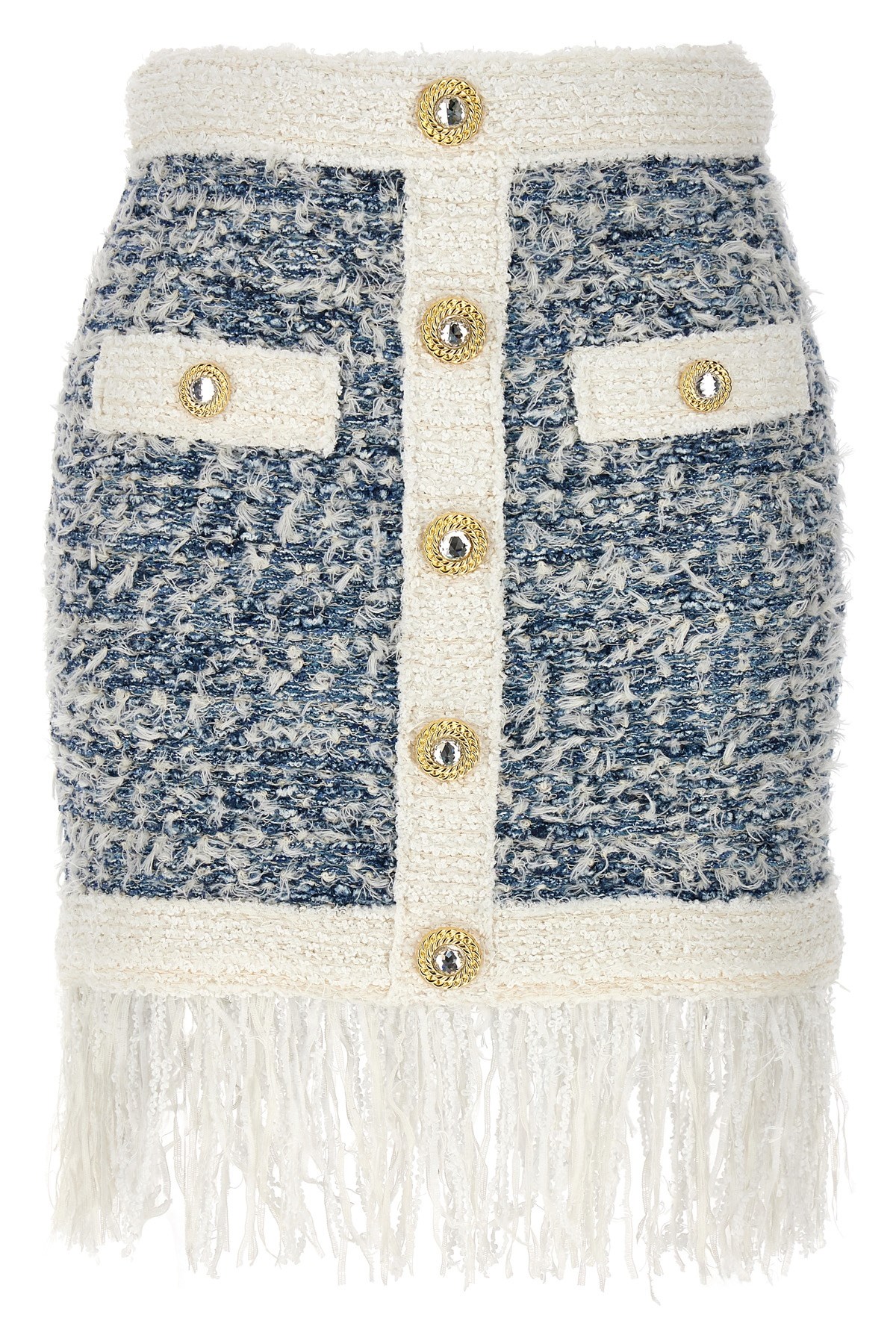 Fringed Tweed Skirt