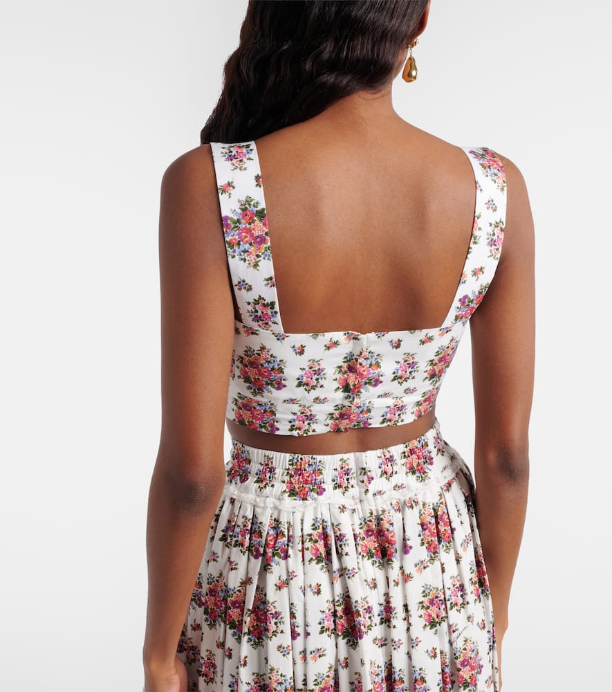 Floral cotton crop top