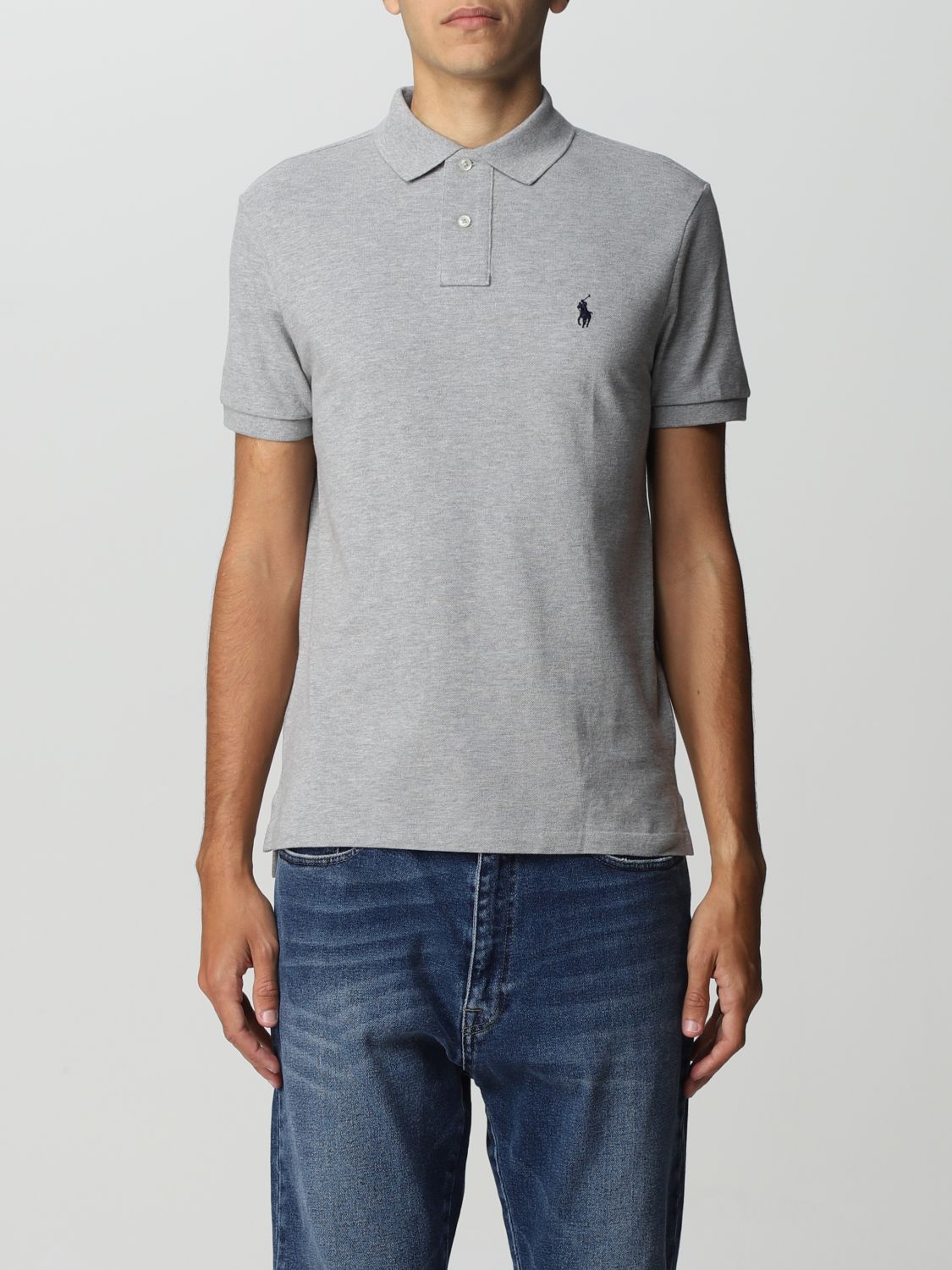 Polo Shirt Men color Grey