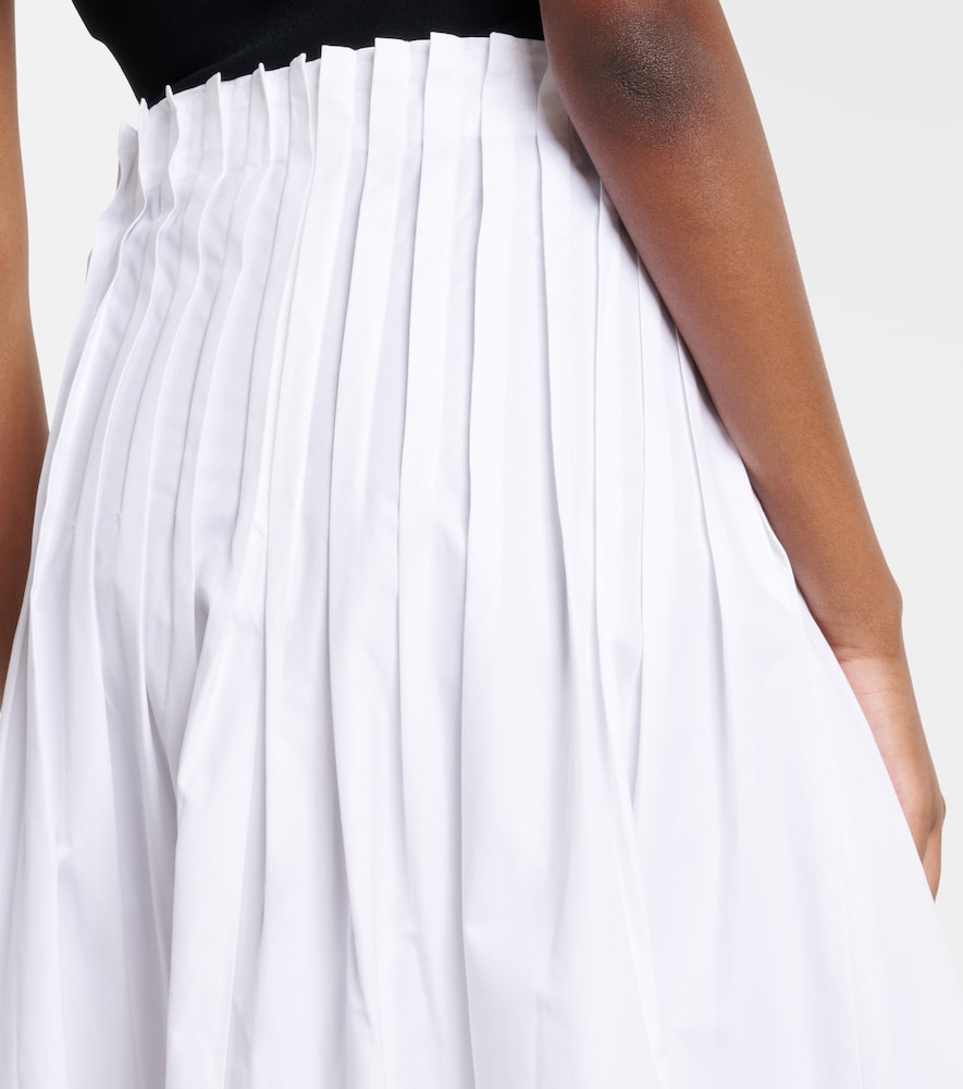 Róhe Pleated cotton poplin maxi skirt