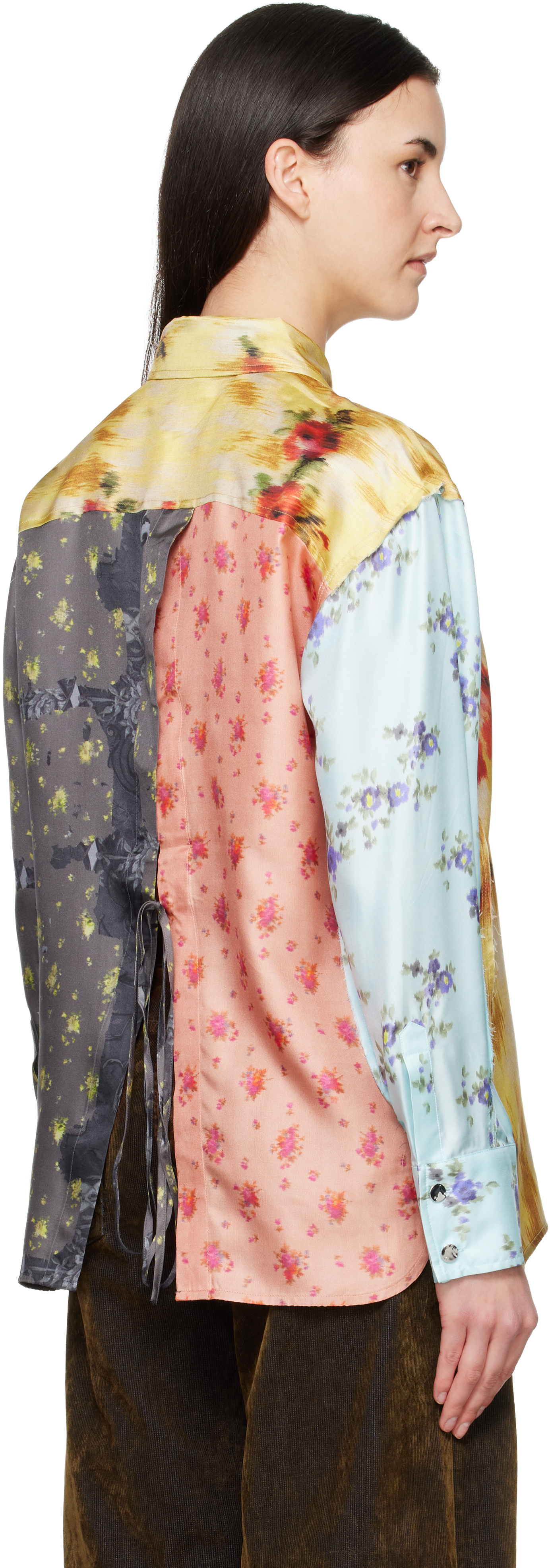 Multicolor Multi Printed Silk Shirt