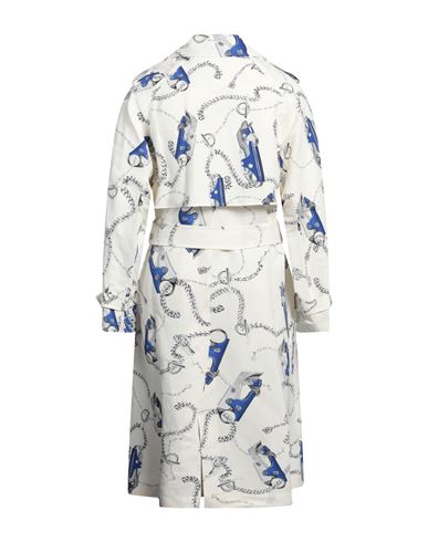 Man Overcoat & Trench Coat White Size 38 Paper Yarn, Viscose
