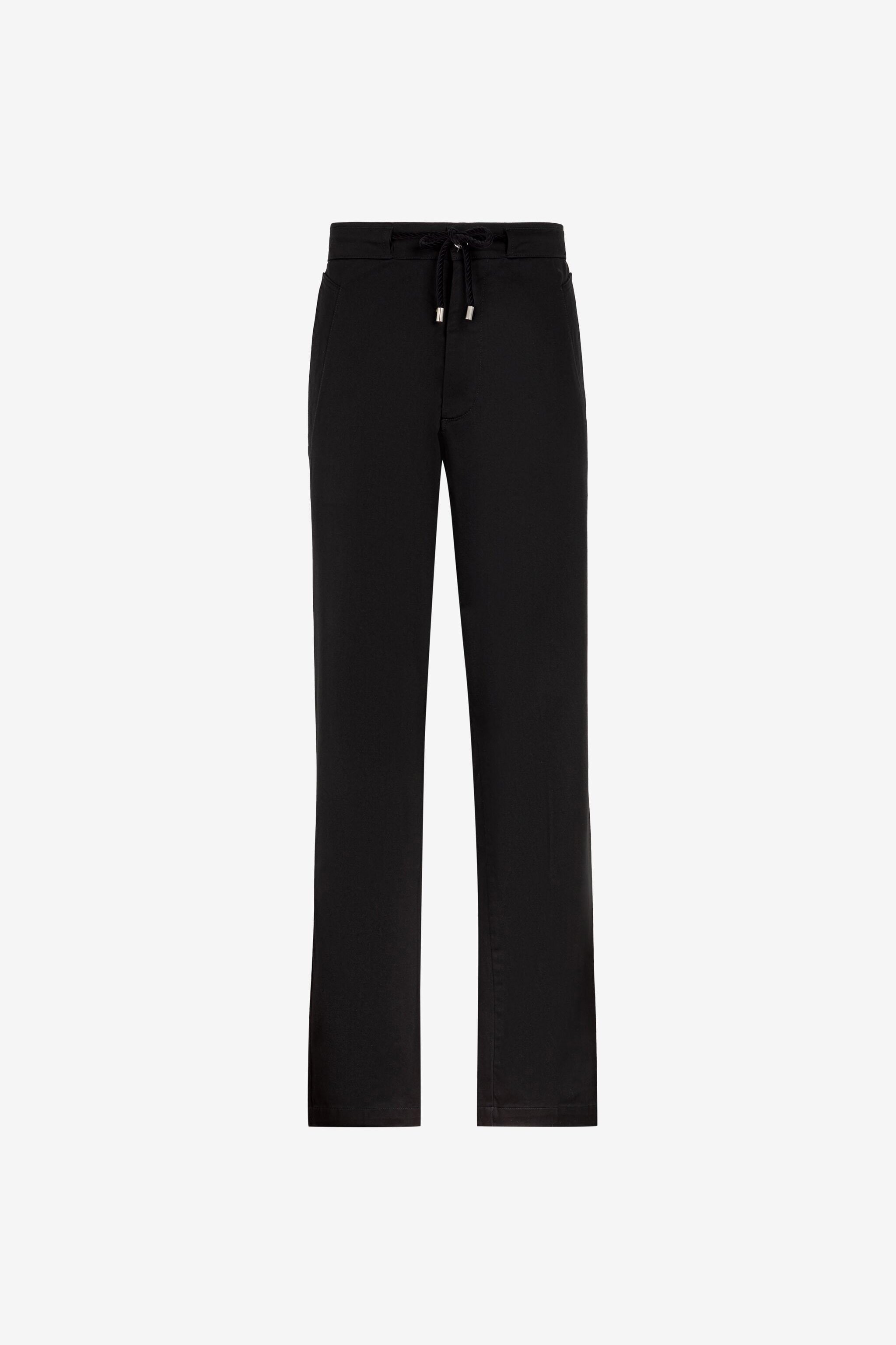 Logo-embroidered Cotton Trousers