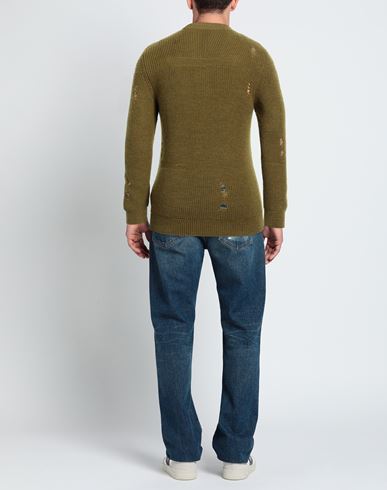 Takeshy Kurosawa Man Sweater Military green Size 38 Wool, Acrylic