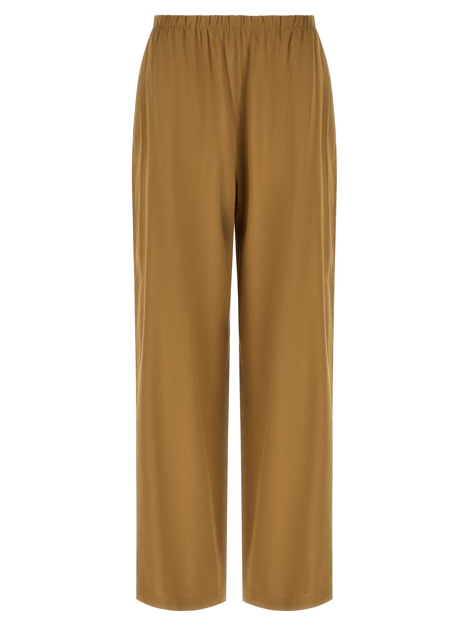 Linen Blend Trousers — Beige