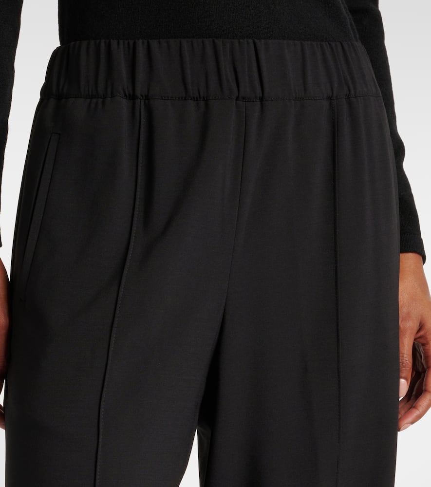 Wool straight pants