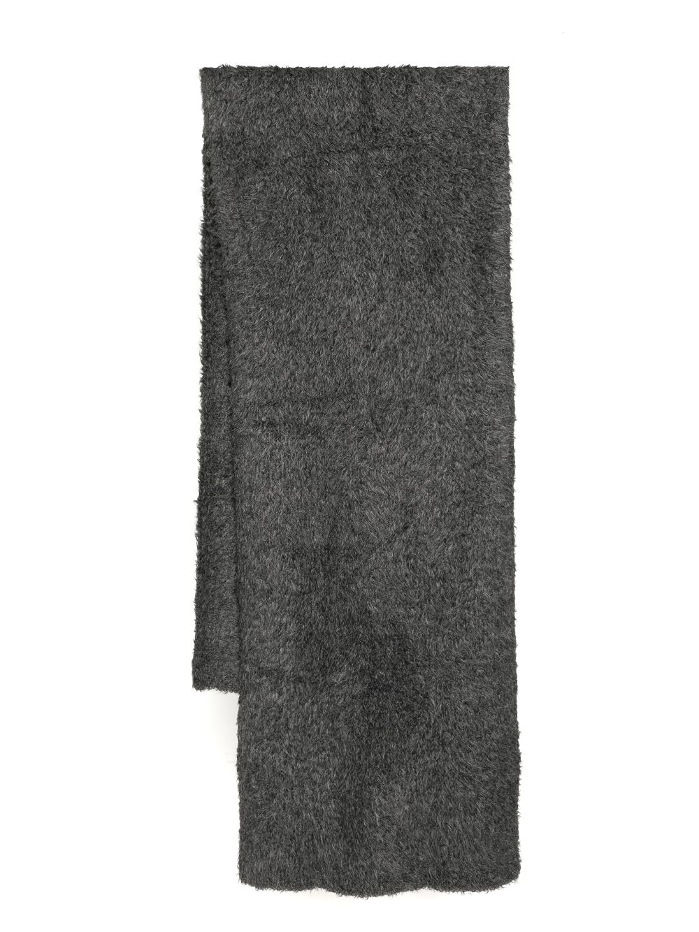 Wool Blend Sherpa scarf - Grey