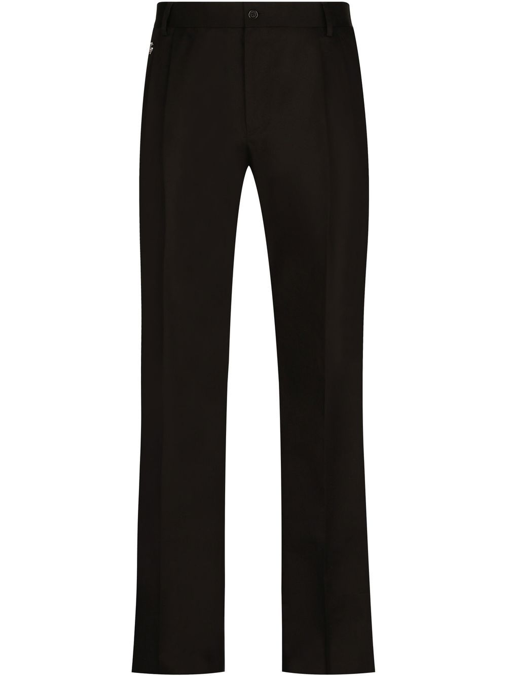 DG patch stretch-cotton trousers - Black
