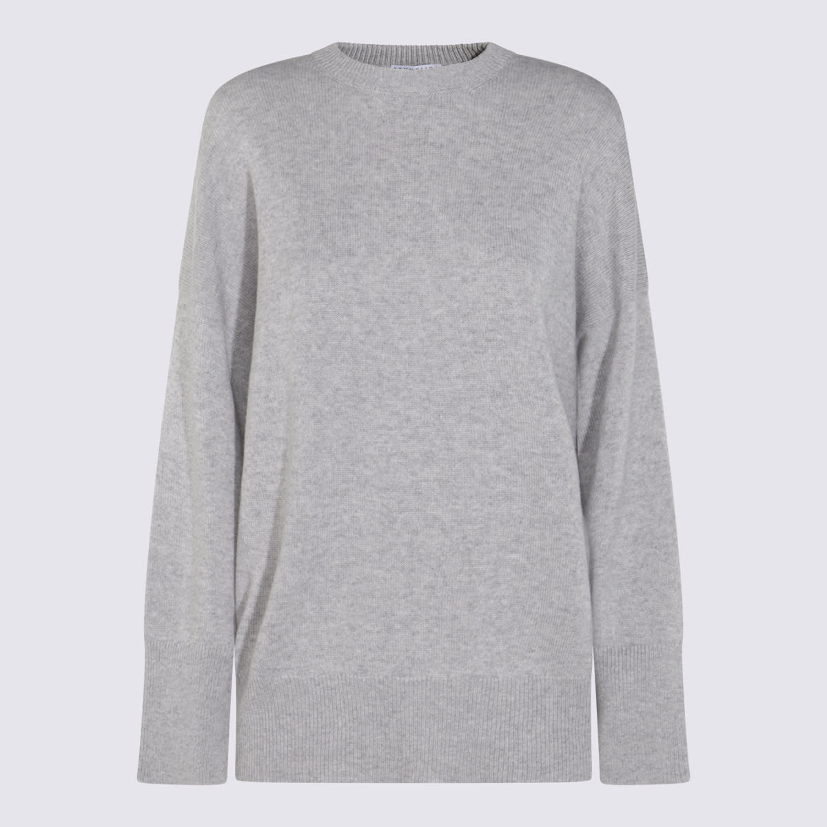 Round-neck ribbed sweater - Grey