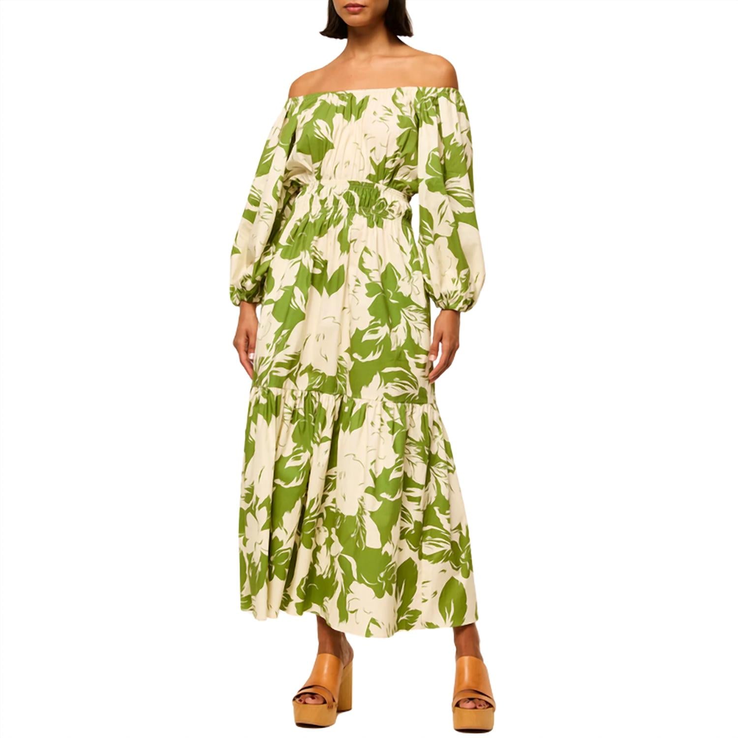 Women's Yasenia Dress In Green Goddess Poplin