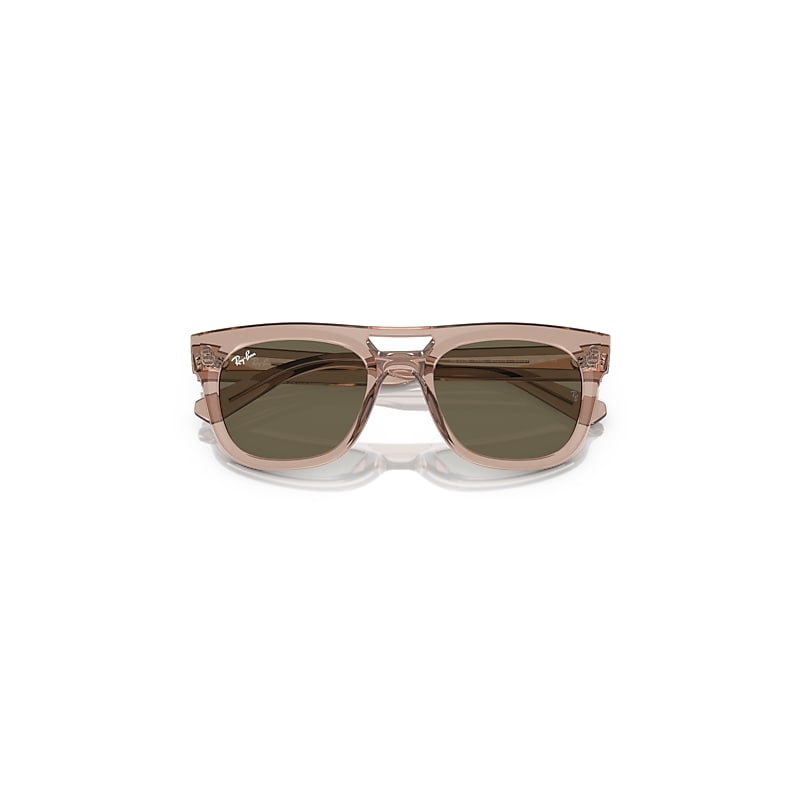 Ray-Ban Phil Bio-based Sunglasses Transparent Light Brown Frame Brown Lense