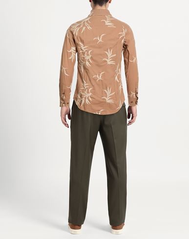 Man Shirt Camel Size M Cotton
