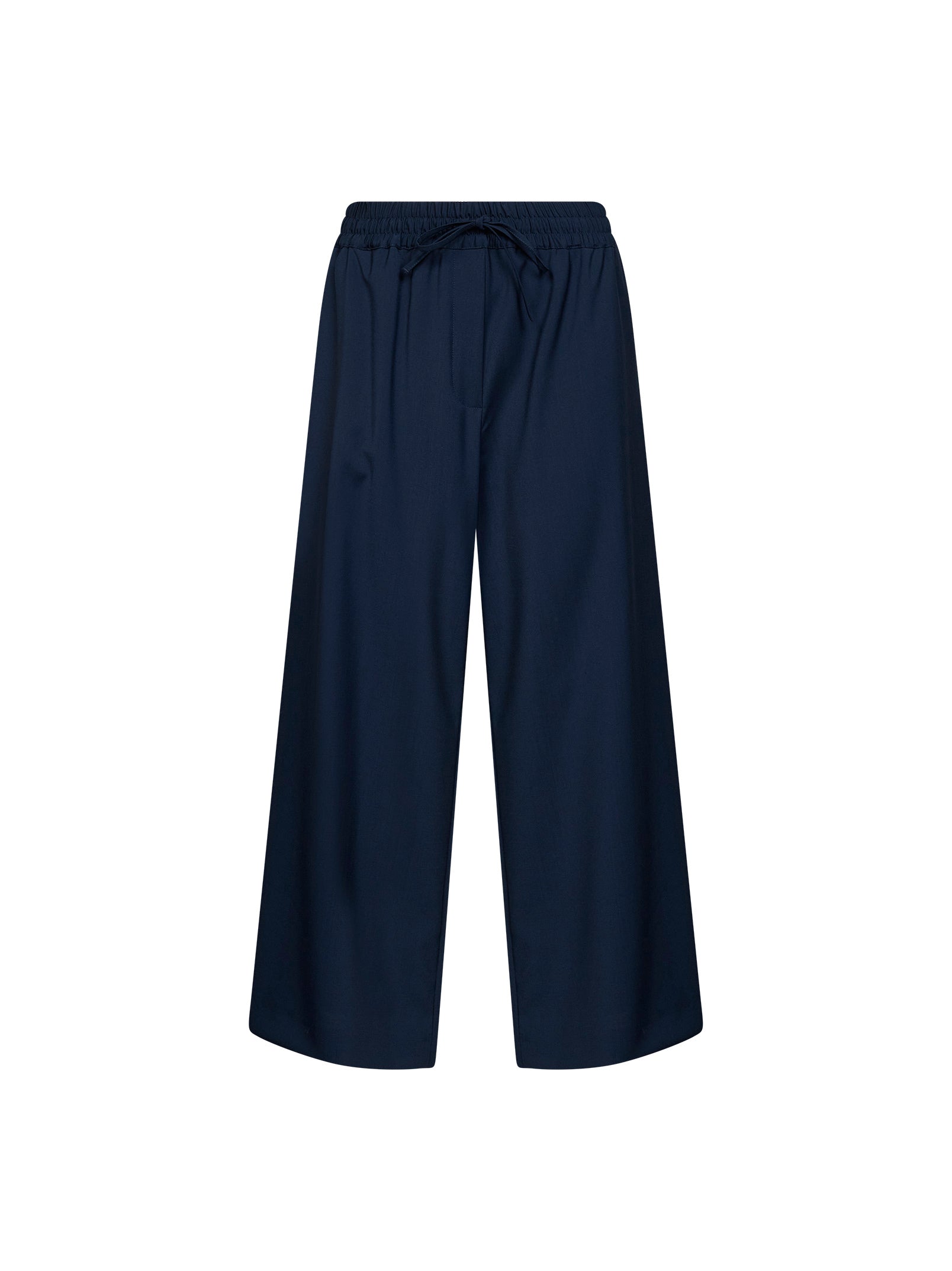 Virgin Wool Jogging Trousers — Navy