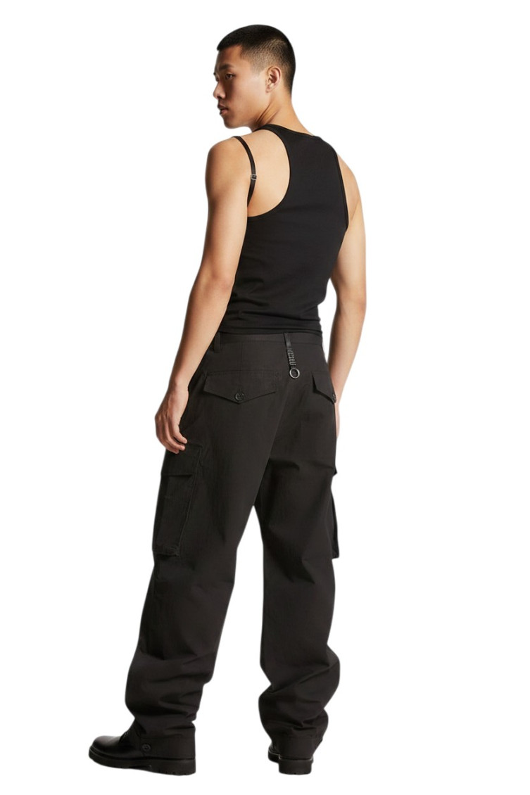 Black Relaxed Cargos Pants