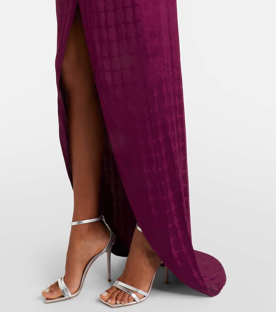 Dunaway belted crêpe cady wrap dress