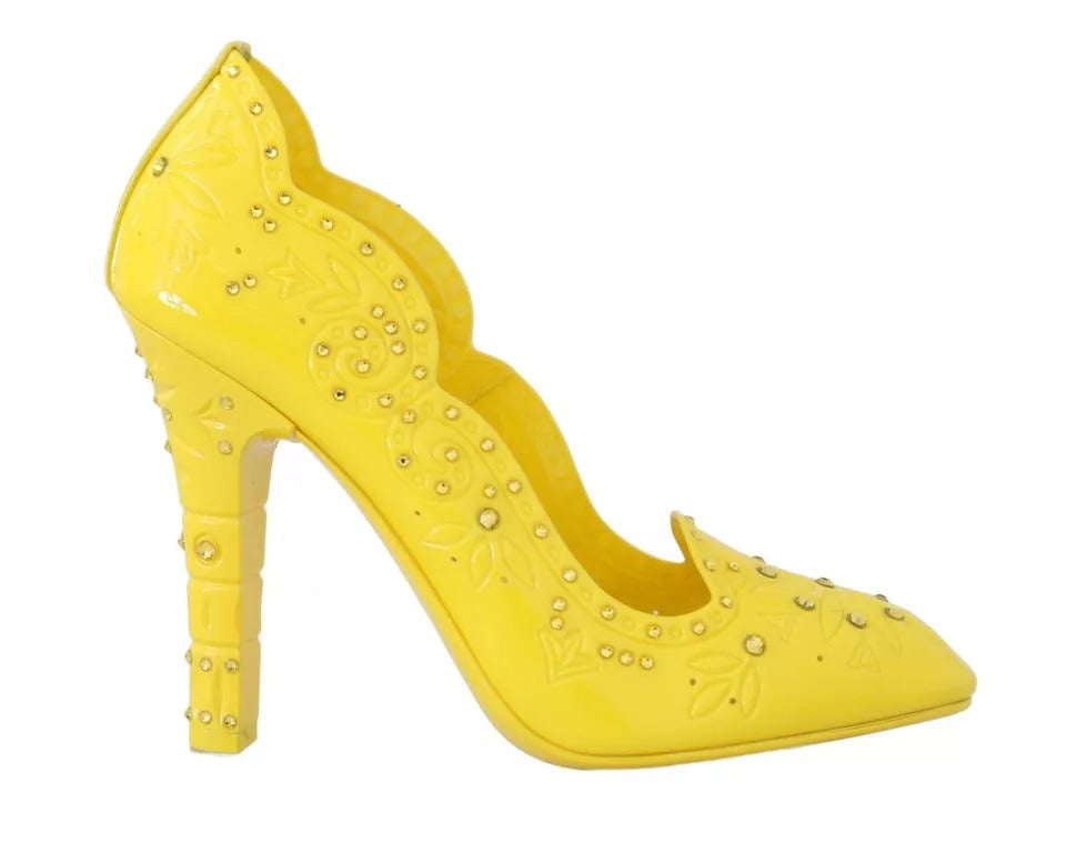 Yellow Crystal Heels CINDERELLA Shoe